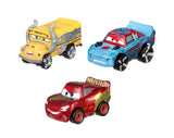 Disney Cars Mini Racers - Miss Fritter / Fishtail / Rusteze Racing Center Lightning McQueen