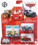 Disney Cars Mini Racers - Miss Fritter / Fishtail / Rusteze Racing Center Lightning McQueen