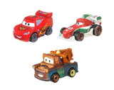 Disney Cars Mini Racers - Lightning McQueen with Racing Wheels / Mater / Francesco Bernoulli